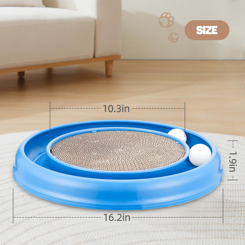 Peomliee round cat scratcher bed grey provides cozy lounge and furniture protection.