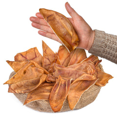 Peppy Dog Half Pig Ears 15pcs pack, natural dental chew for dogs