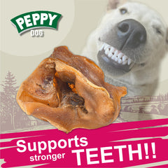 PEPPY DOG dental-health promoting chews chewy texture helps manage tartar.