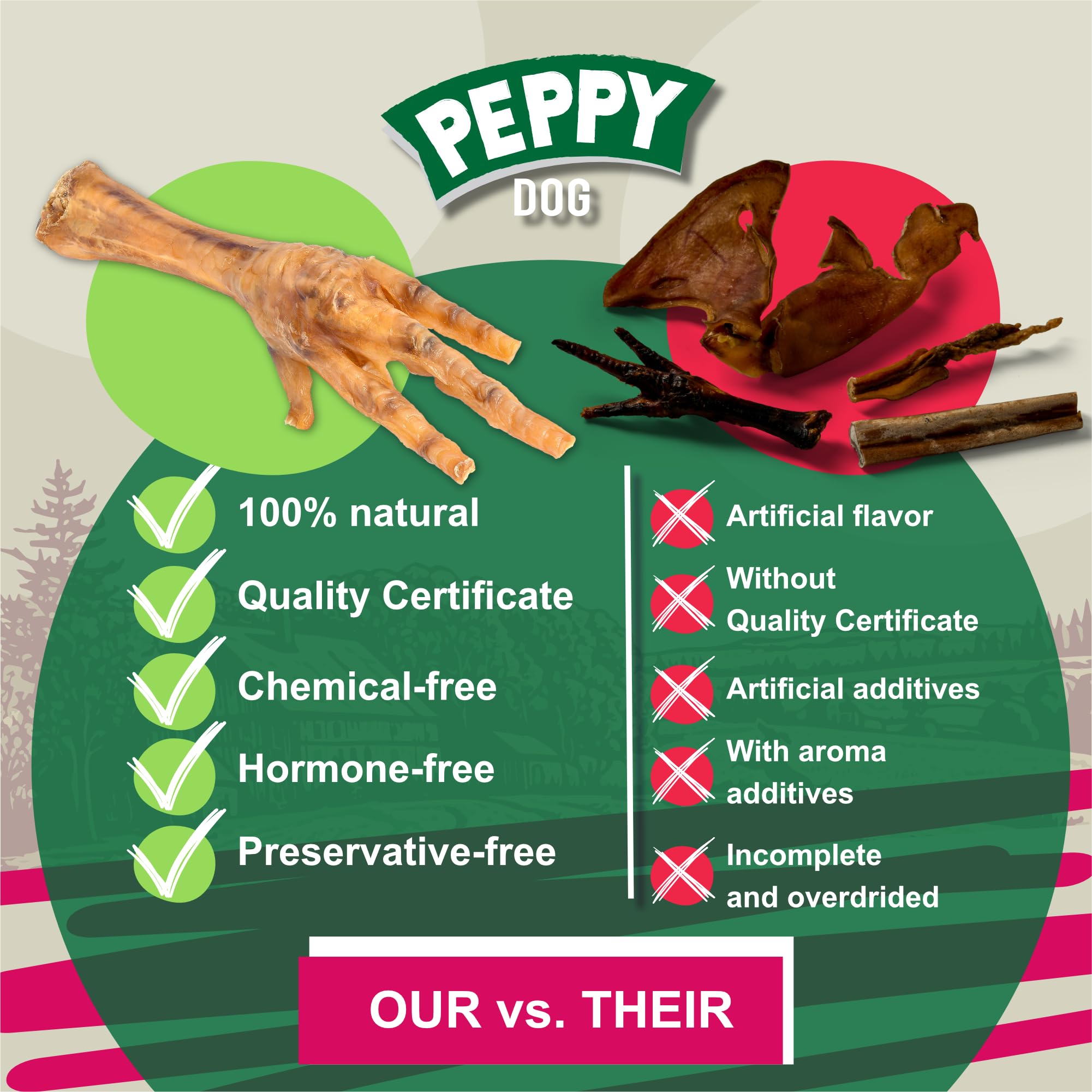 Peppy Dog glucosamine and chondroitin inclusion visual highlights joint-support potential