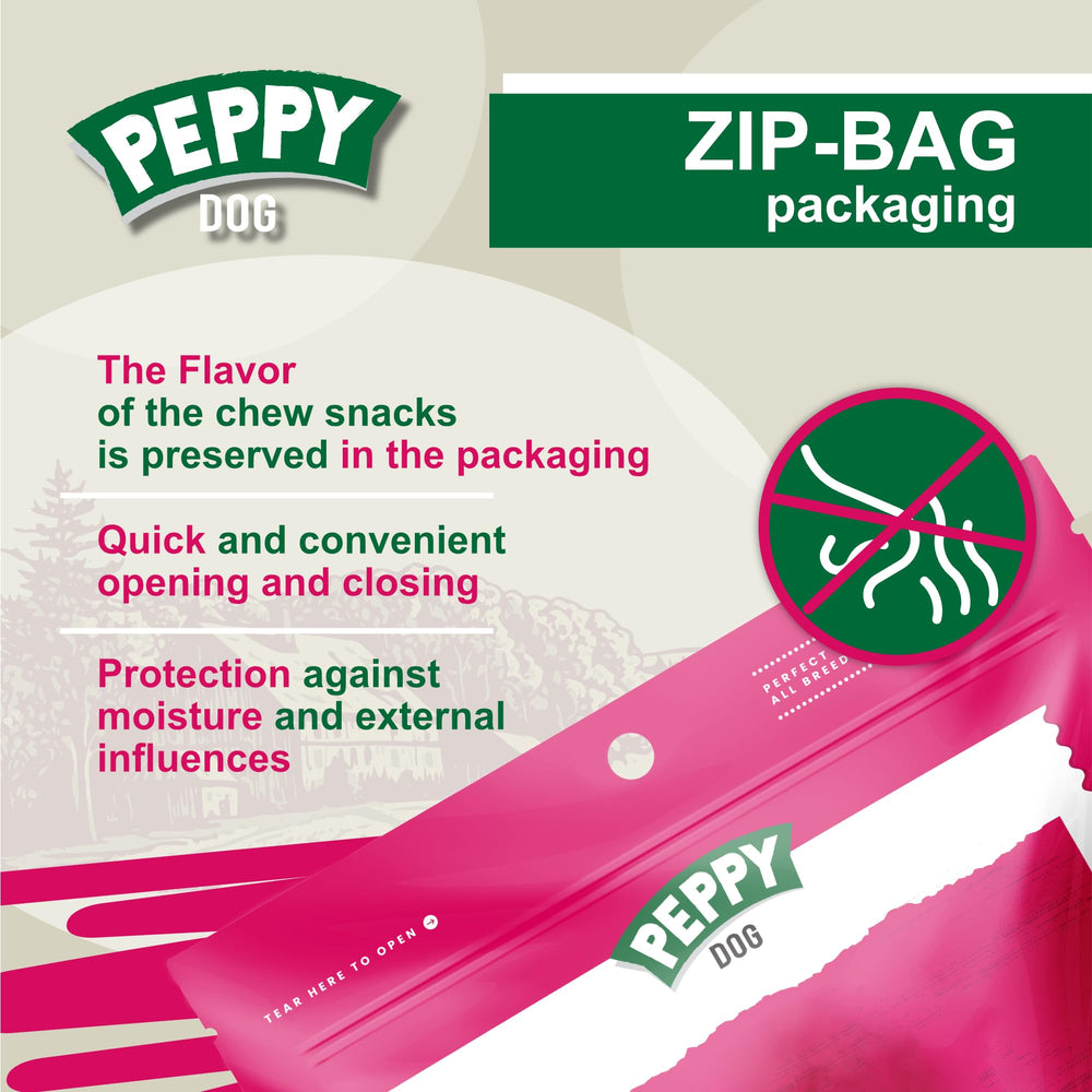 PEPPY DOG reduces plaque and tartar supports dental hygiene between brushes.