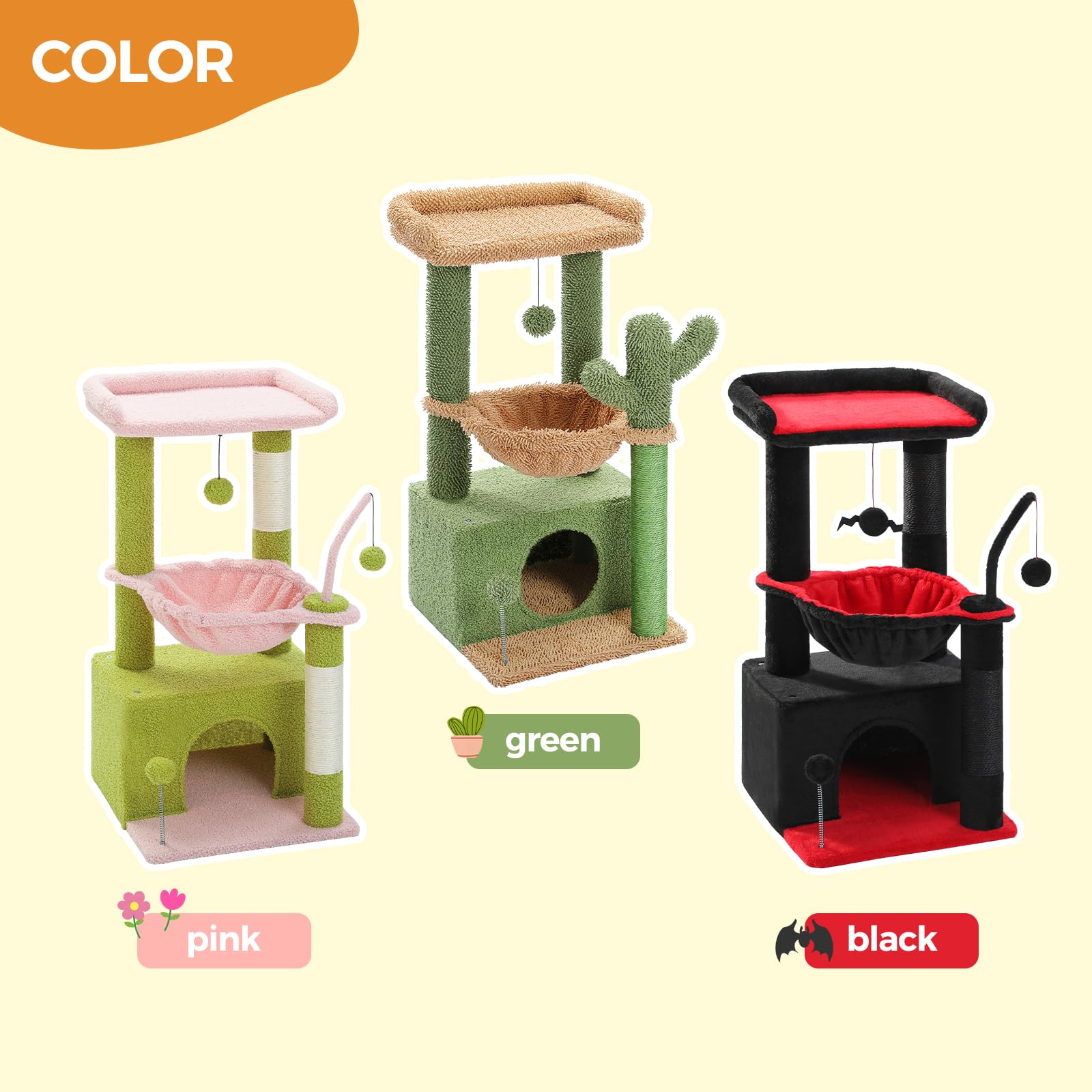 PEQULTI 4-in-1 cat tower dual sisal posts offer durable scratching and furniture-friendly play.