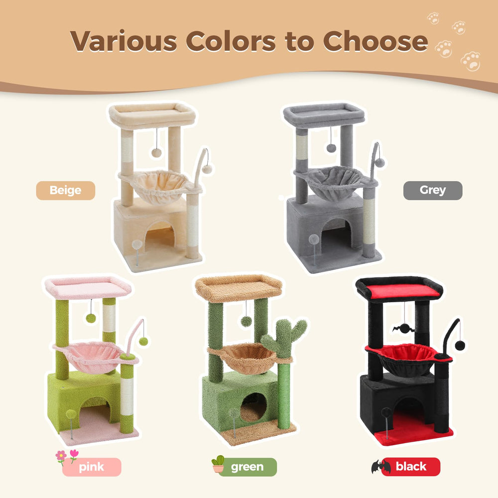 PEQULTI 4-in-1 cat tree assembly-ready setup for quick room integration.
