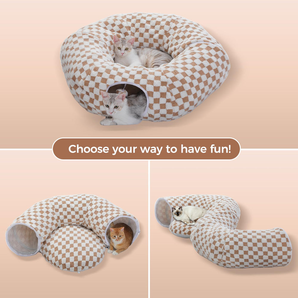 PEQULTI cat tunnel s-shape configuration demo showcases adaptive layouts
