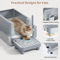 PereHome-anti-leakage-design-closeup demonstrates leakage prevention for high-pee cats.