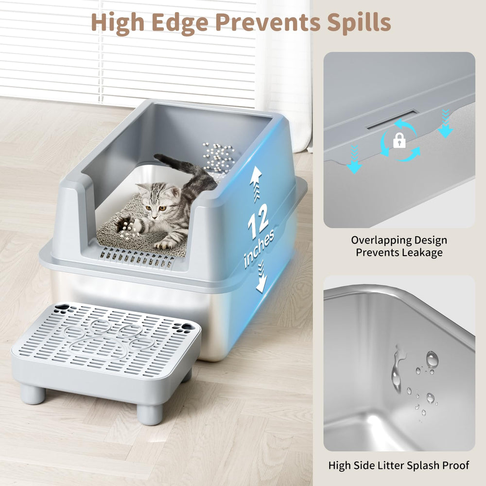 PereHome-odorless-cleaning-surface highlights smooth steel that cleans easily and reduces lingering smells.