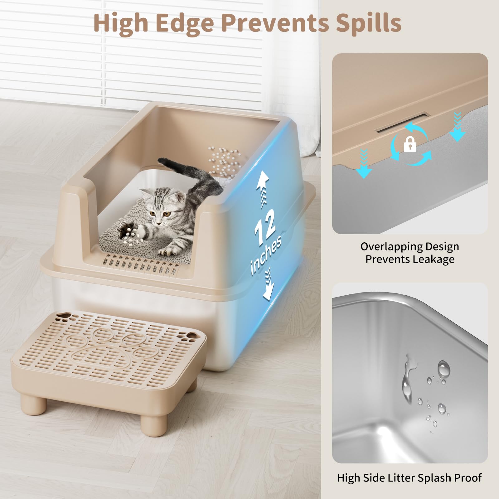 Perehome stainless steel surface is easy to clean and reduces odors.