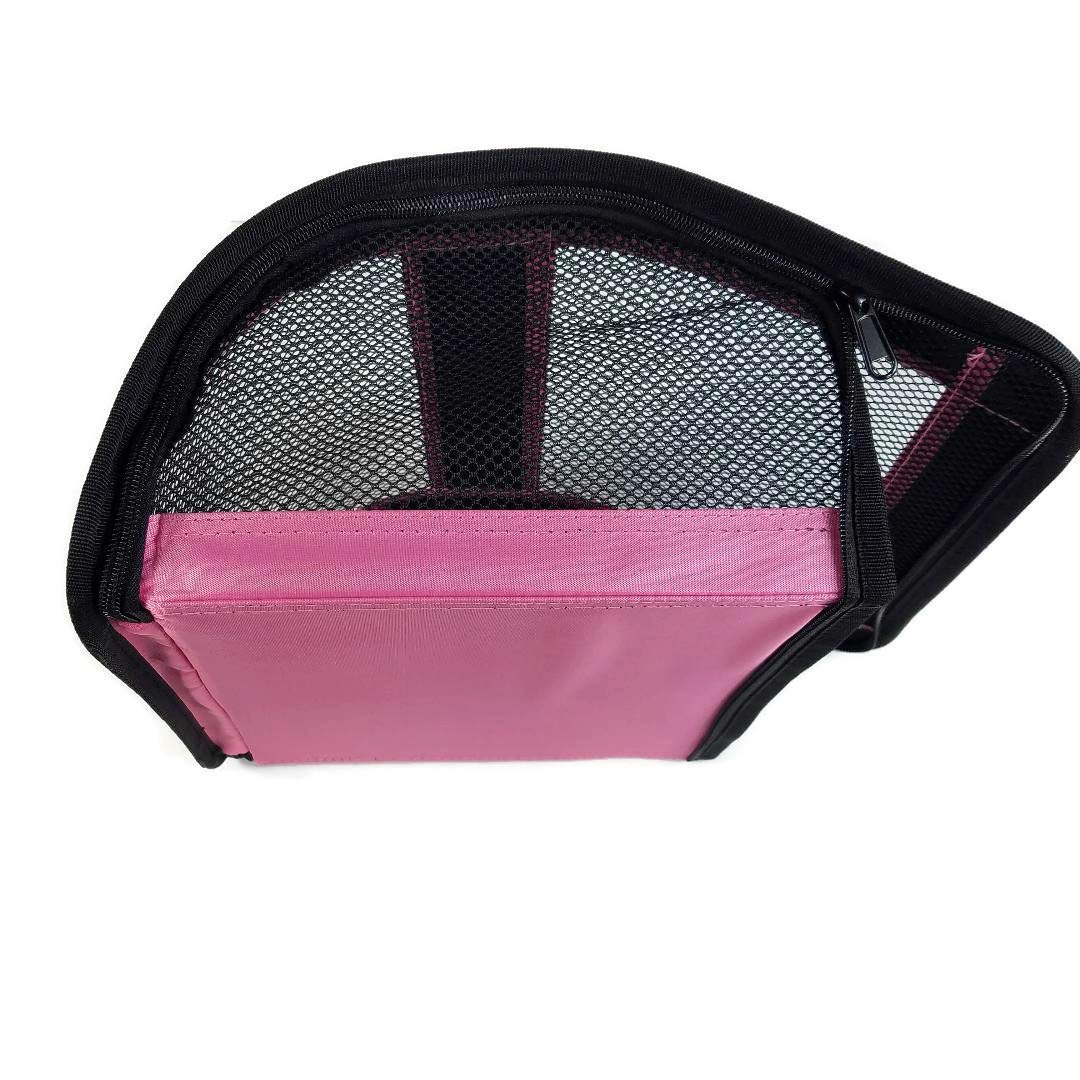 Perfect Petzzz tote pink in-use shows tidy travel setup