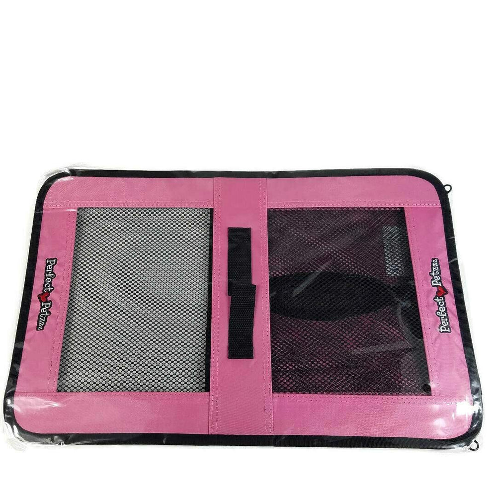 Perfect Petzzz tote pink mesh sides show visibility during outings
