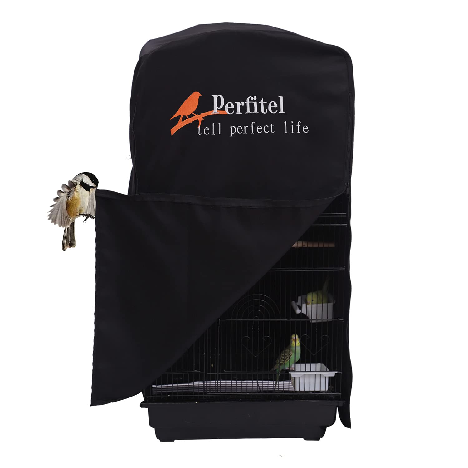 Perfitel Bird Cage Cover fabric texture shows breathable nylon twill for shade