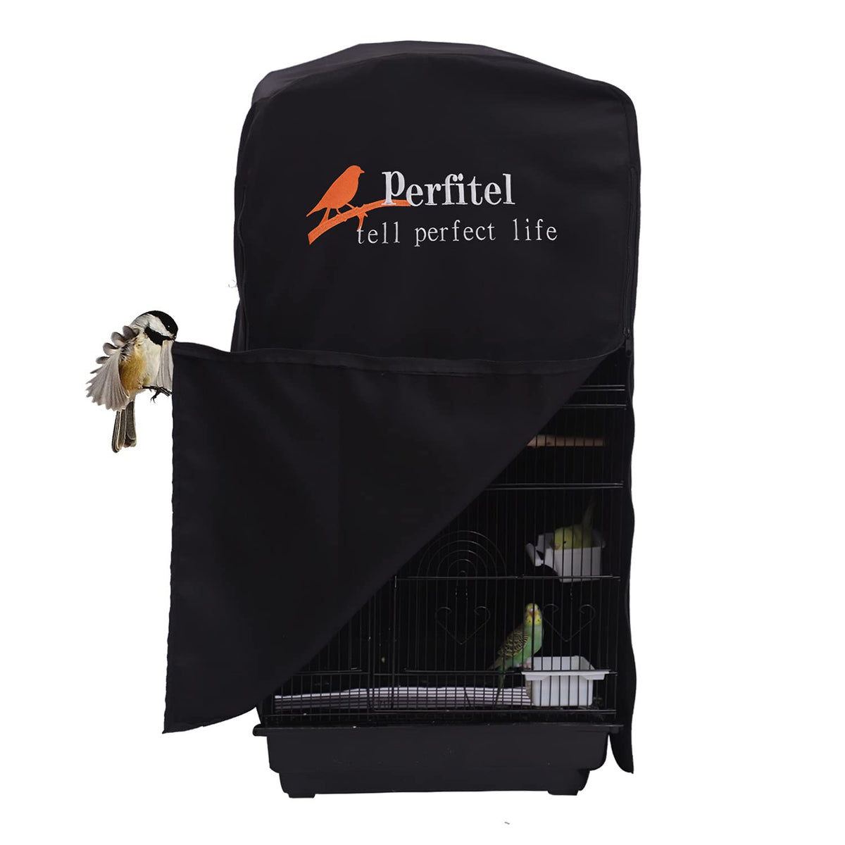 Perfitel Bird Cage Cover fabric texture shows breathable nylon twill for shade