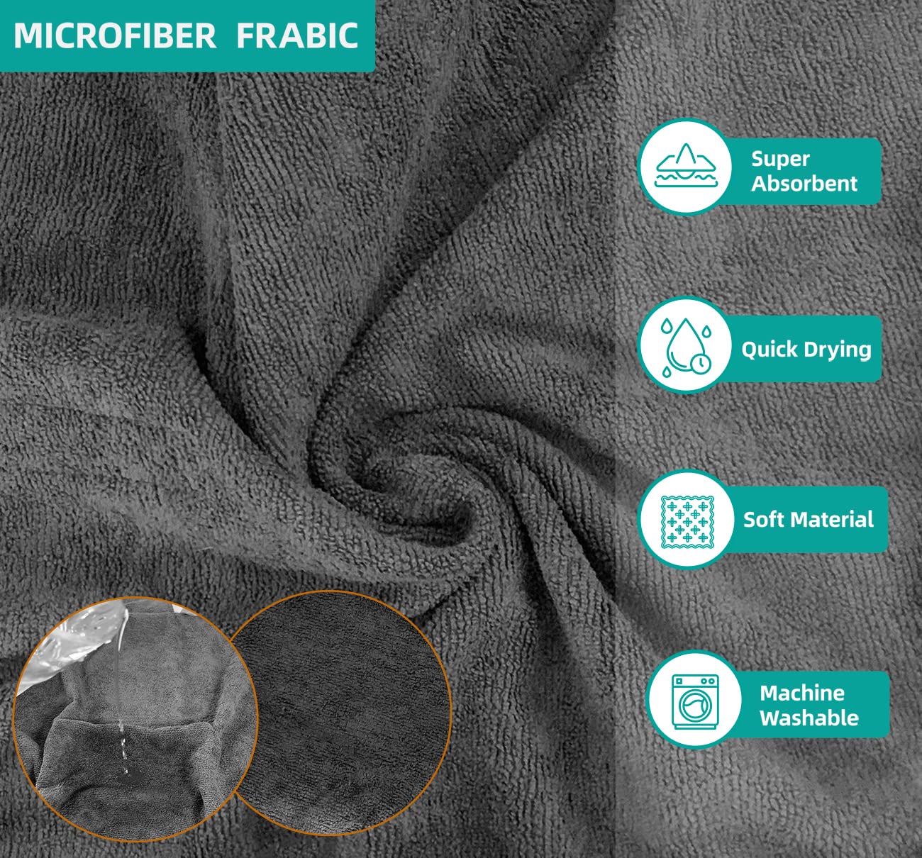 Periflowin dog-bathrobe-waist-adjustment secures comfortable fit during drying.