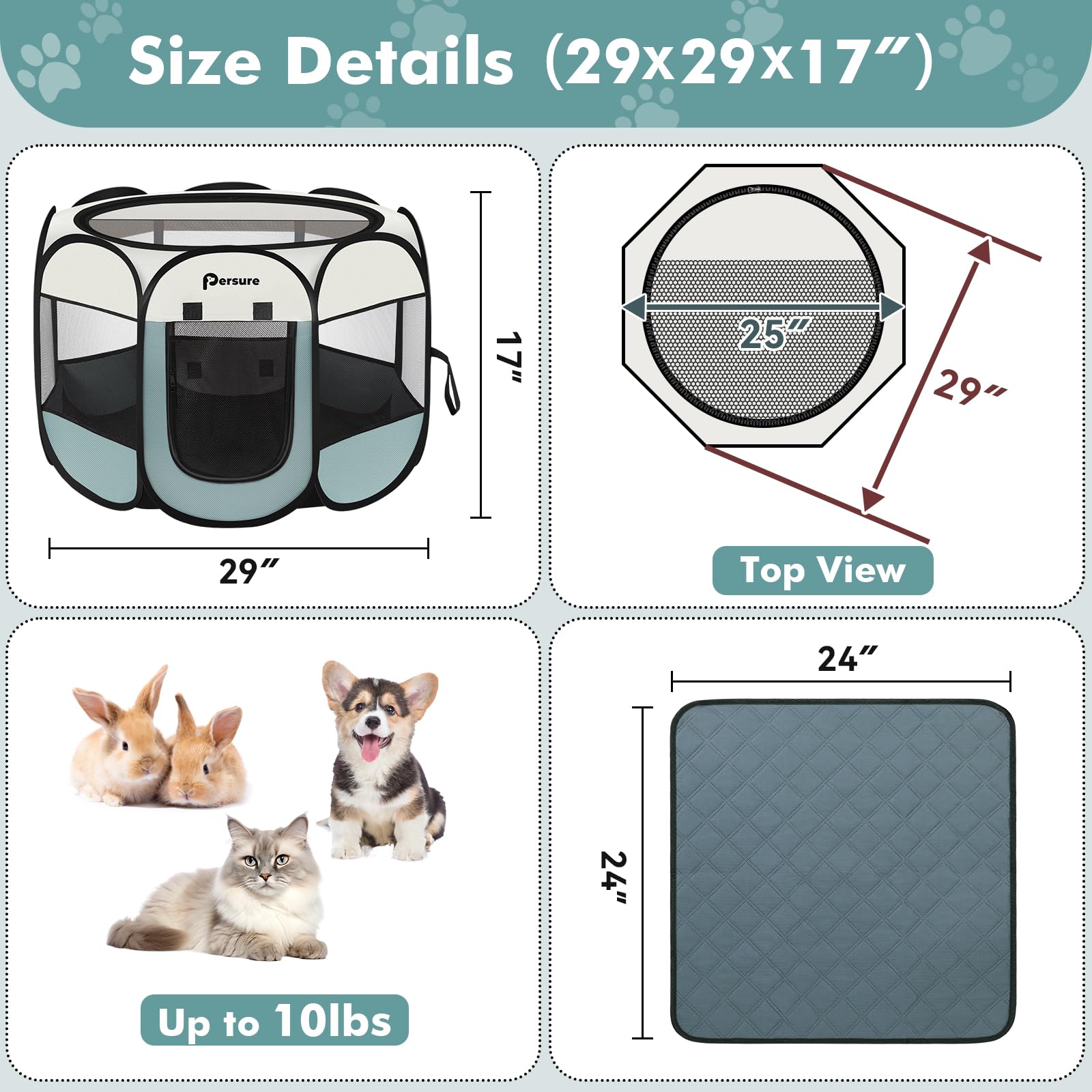 Persure compact carry case and foldable design enable quick setup anywhere