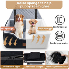 Persure dog car seat removable washable cover for quick cleanup