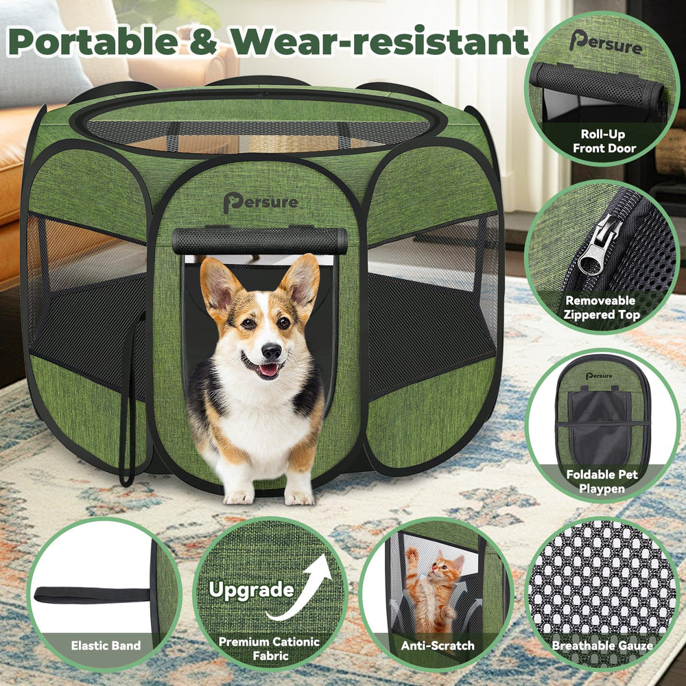 Persure dog-cat playpen ample-space-inside supports pets during rest