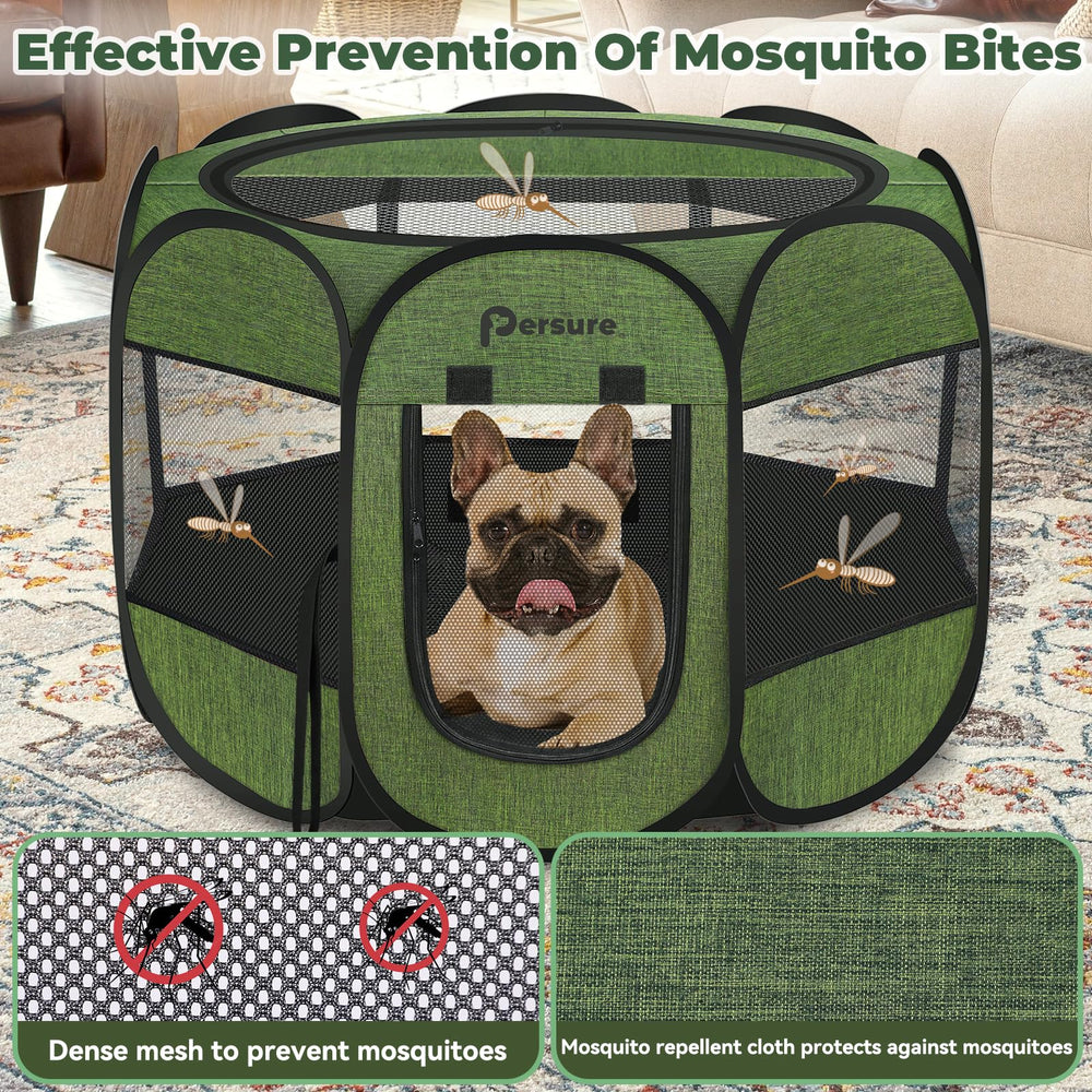 Persure playpen durable-materials image emphasizes chew-resistance and longevity