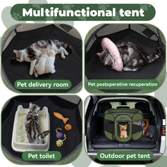 Persure dog cat playpen with eight mesh panels for airflow