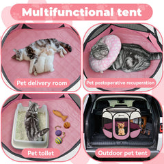 Persure dog cat playpen top ventilation demonstrates airy shelter during travel or home use