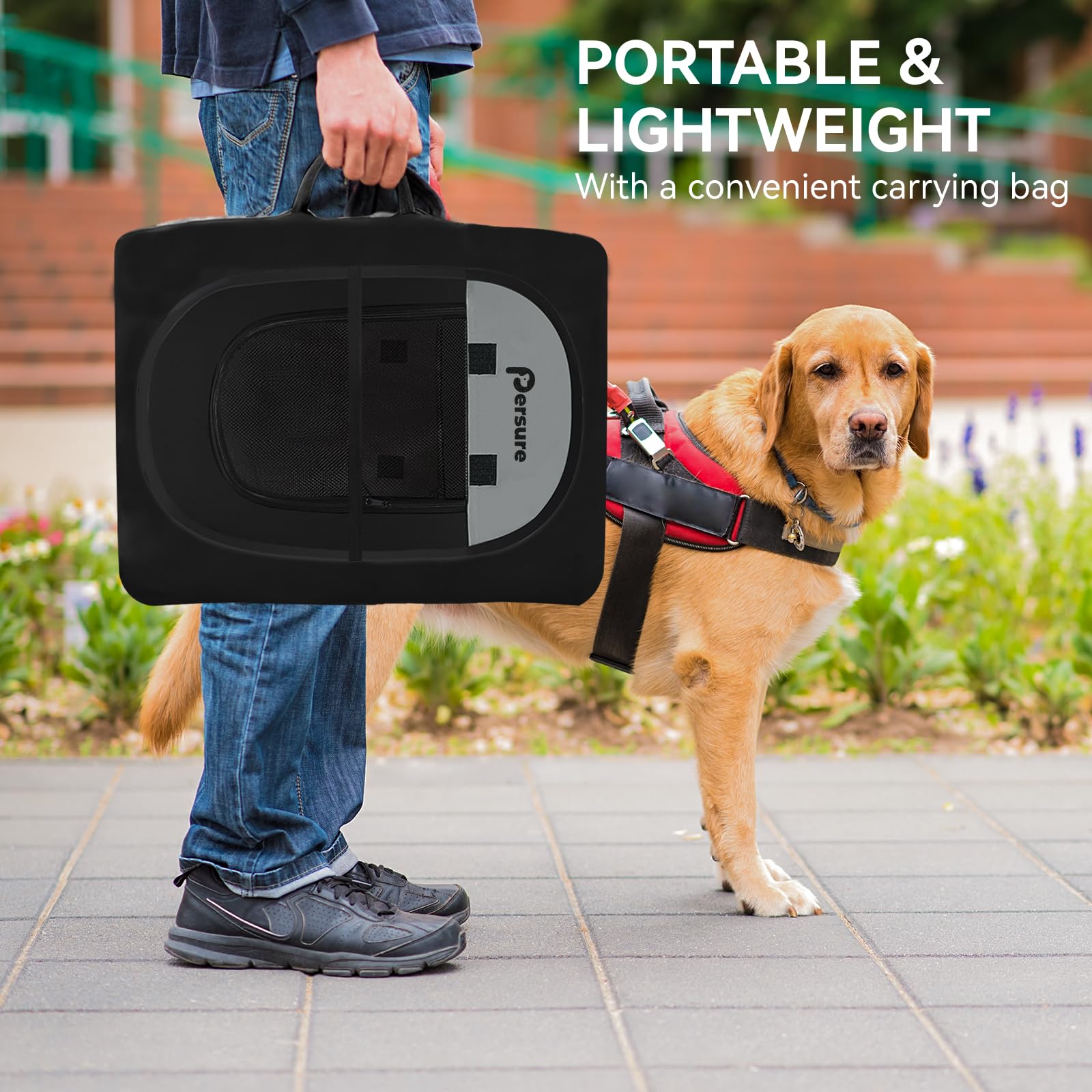 Persure durable chew-resistant materials withstand playful pets and rough housing.