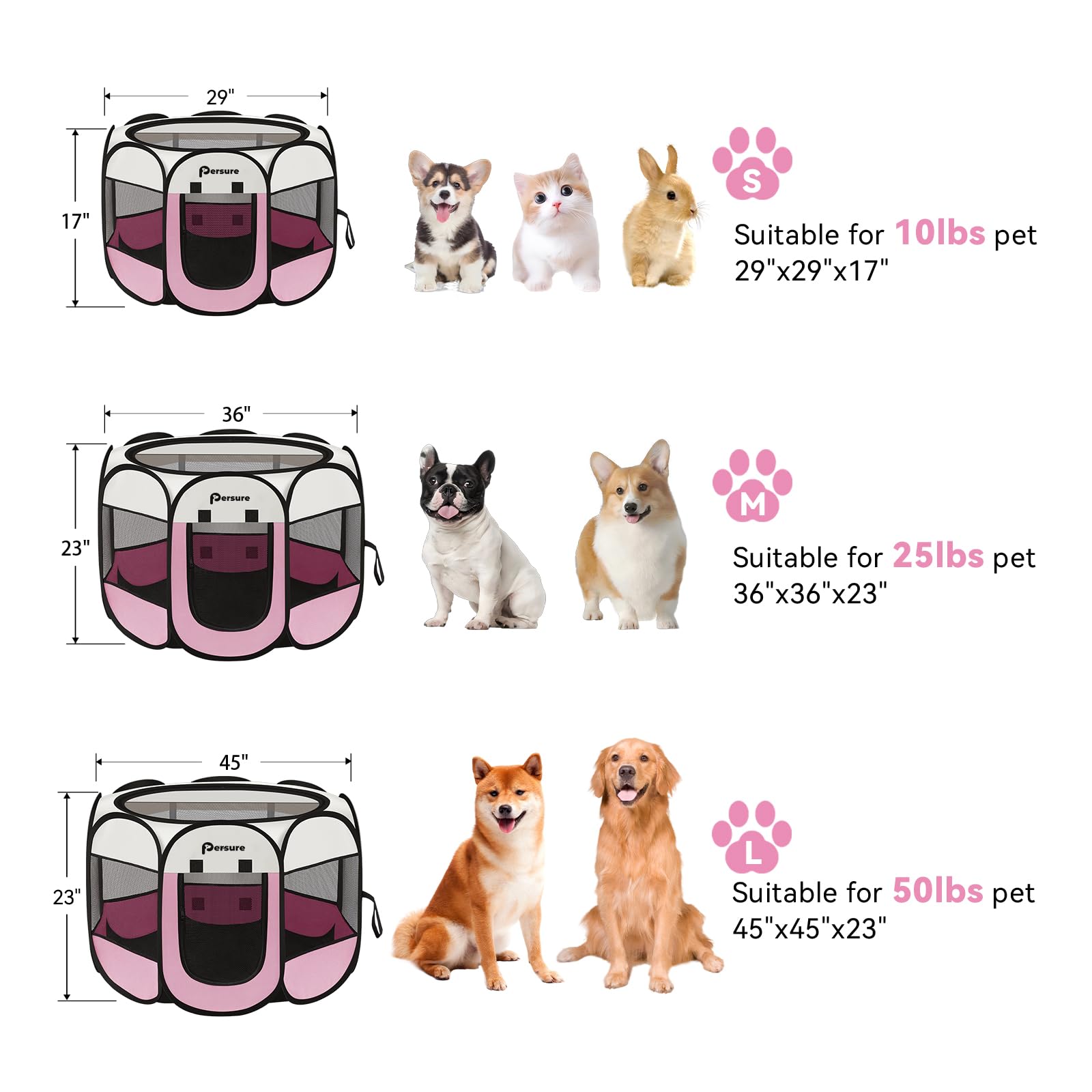Persure playpen durable chew-resistant construction handles pawing and play.