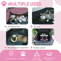 Persure playpen entrance with dual-entry design enables easy pet access.