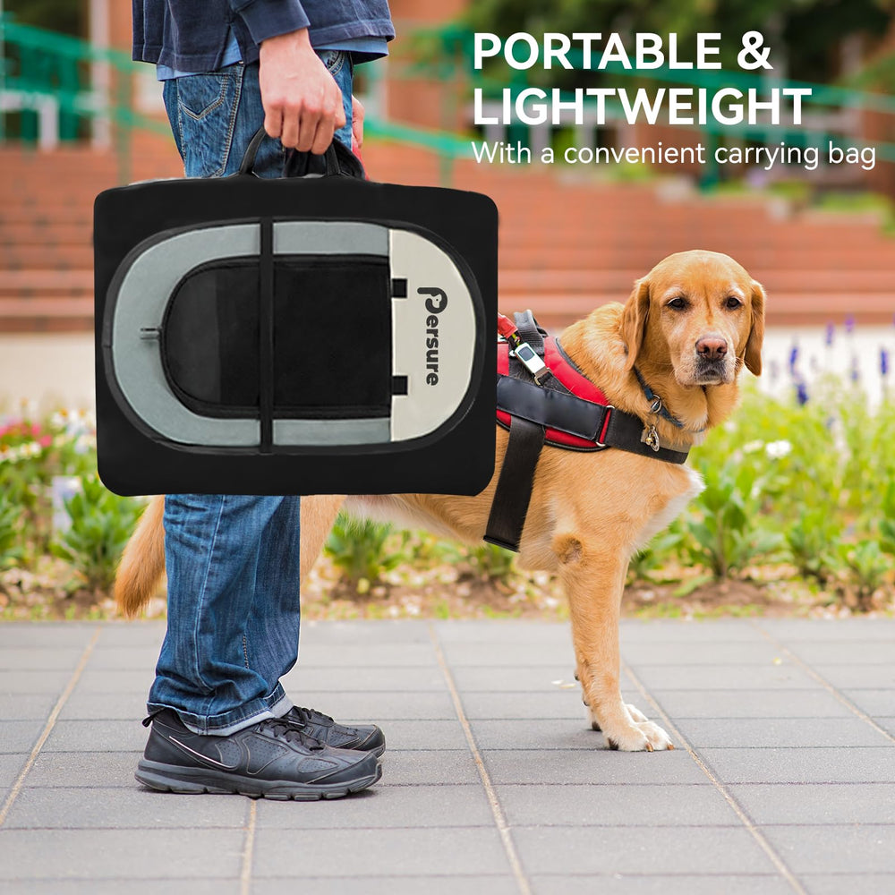 Persure playpen front zip door enables easy pet entry