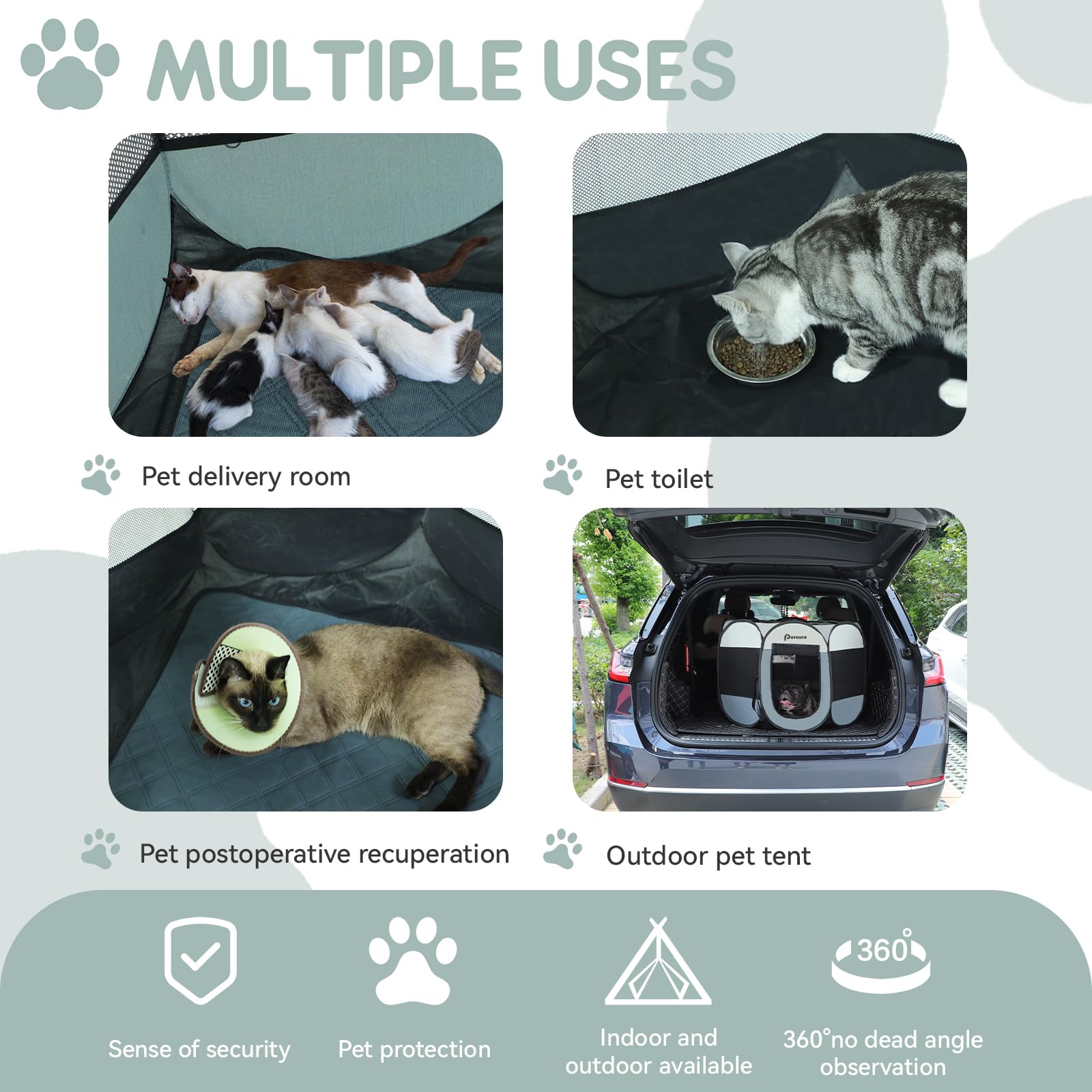 Persure playpen in use outdoors showing spacious enclosure