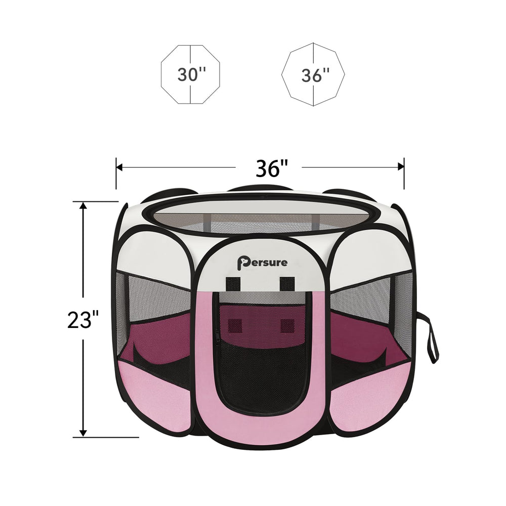 Persure playpen indoor-outdoor use illustrates versatile pet space at home or on the go.