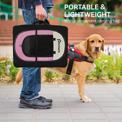 Persure playpen ventilated mesh panels provide airy visibility for comfortable pets.