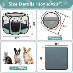 Persure pop-up kennel demonstrates instant setup for travel and quick containment