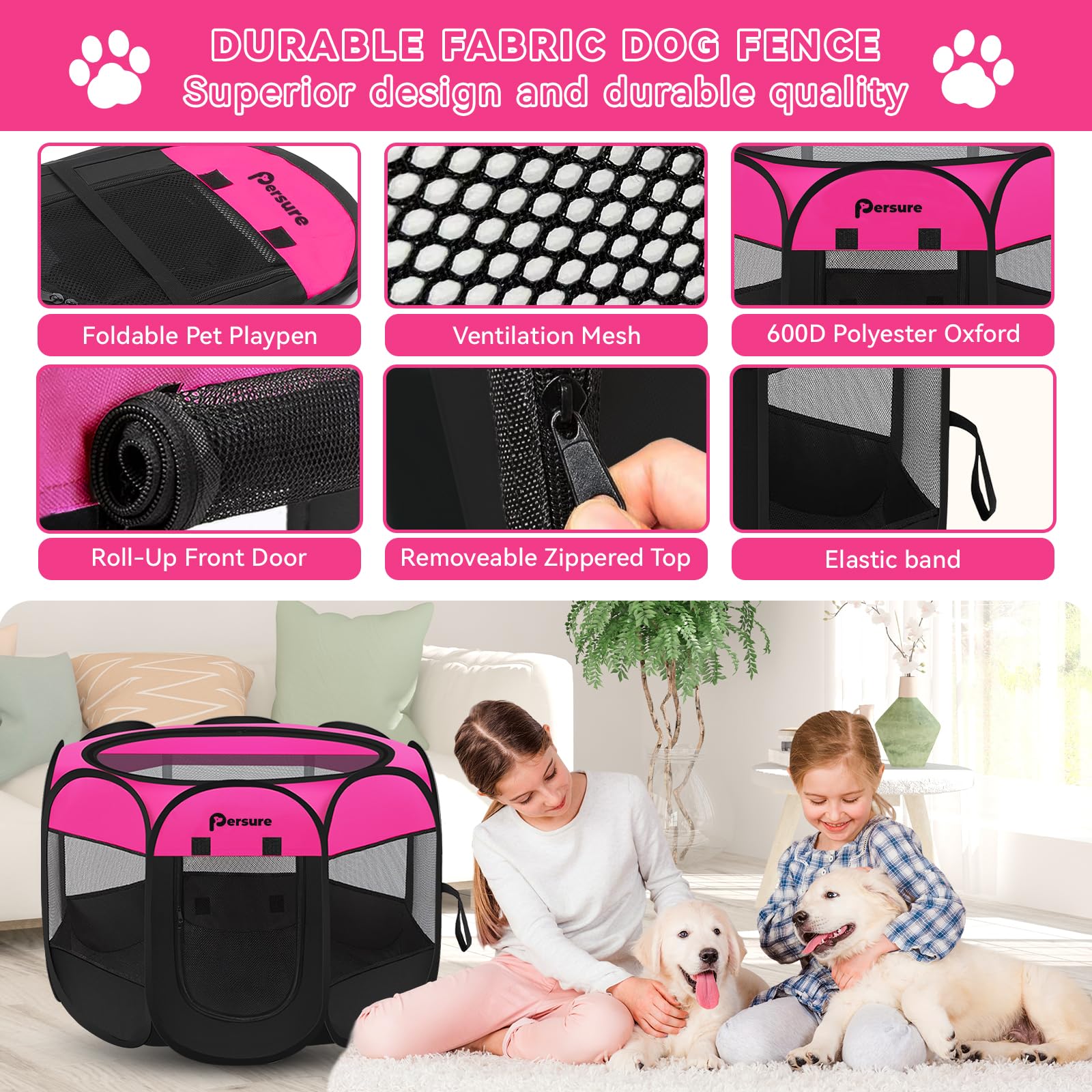 Persure Rosy Medium folded-bag image showcasing portability and compact storage.