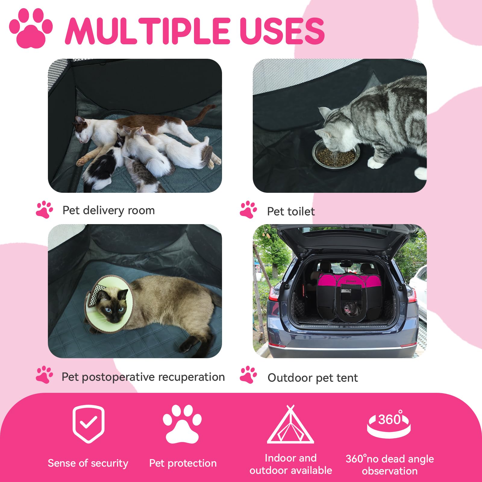 Persure Rosy Medium playpen front-entry view for easy access during indoor playtime.