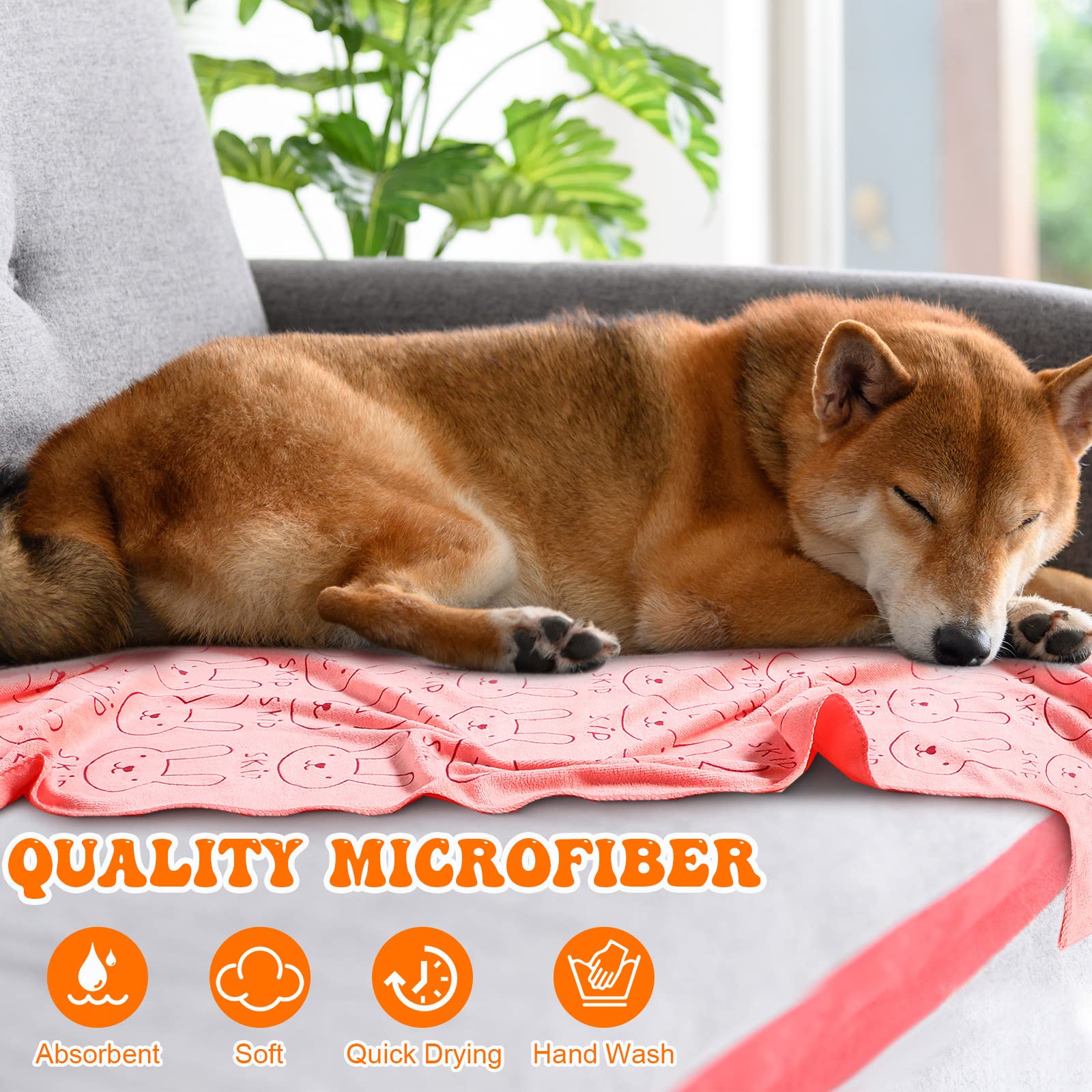 Peryiter colorful-pet-towels-travel-ready easy to pack for trips with pets.