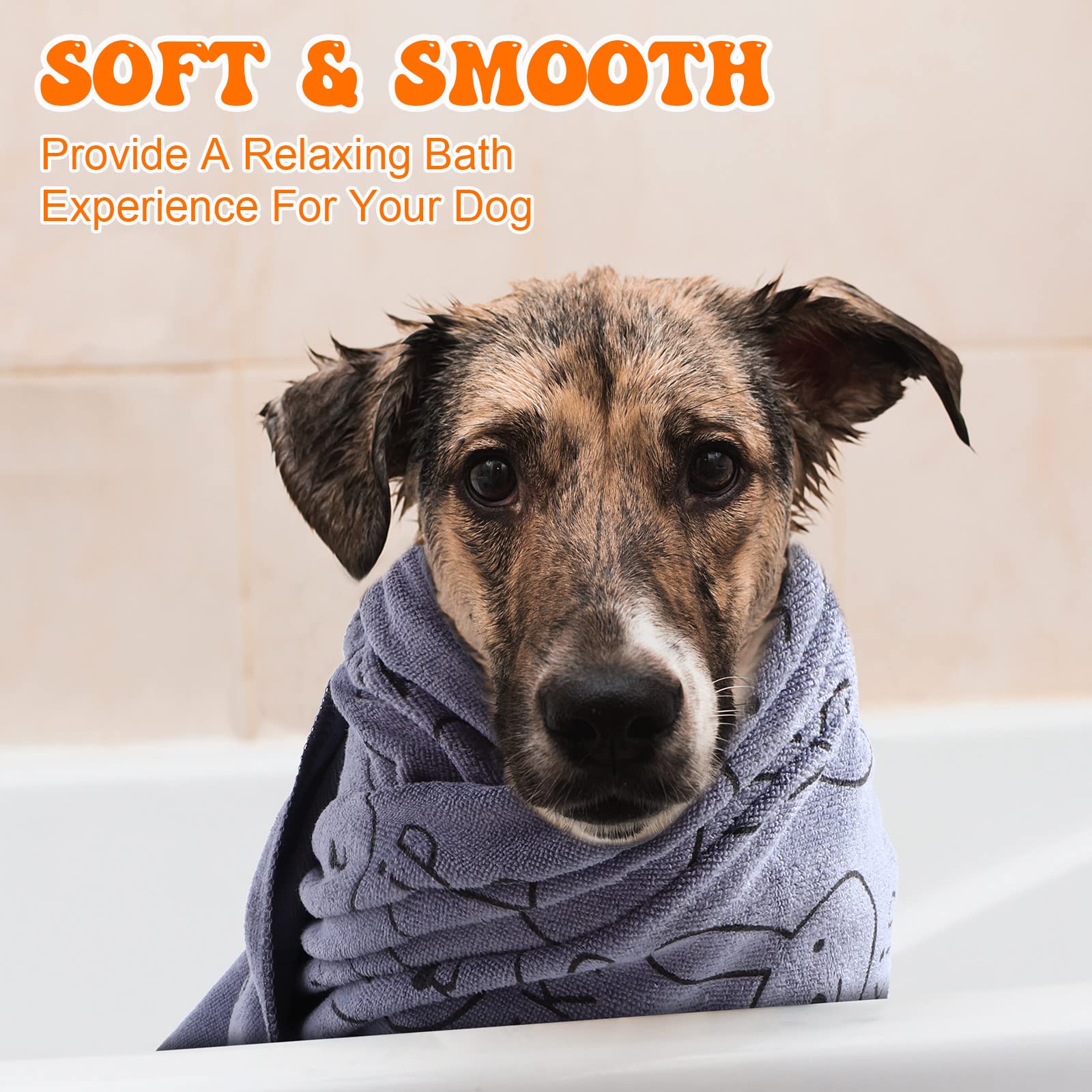 Peryiter pet-grooming-home-use-towel enables convenient daily baths at home.