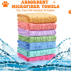 Peryiter quick-dry-microfiber-towels-55x28 absorb water fast after baths.