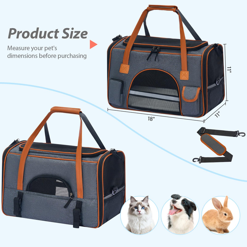 Pesen cat carrier collapsible design packs flat for easy storage