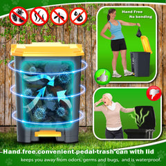 Pestairs 60 free poop bags and inner bucket ready for use.