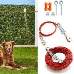 Pestairs dog-trolley-assembly-75ft highlights easy setup in minutes.