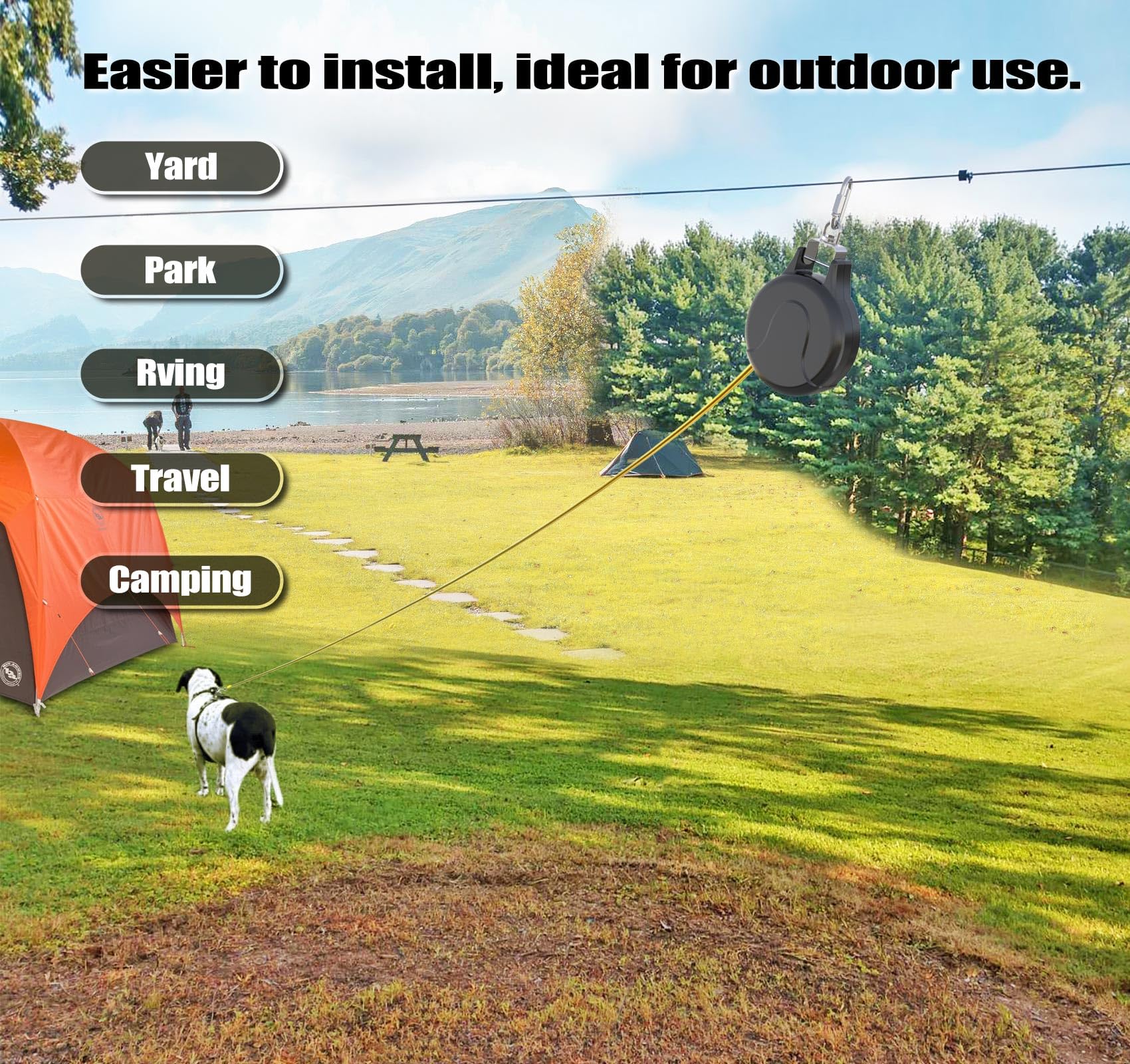 Pestairs vinyl-covered cable resists rust for long-lasting outdoor use.