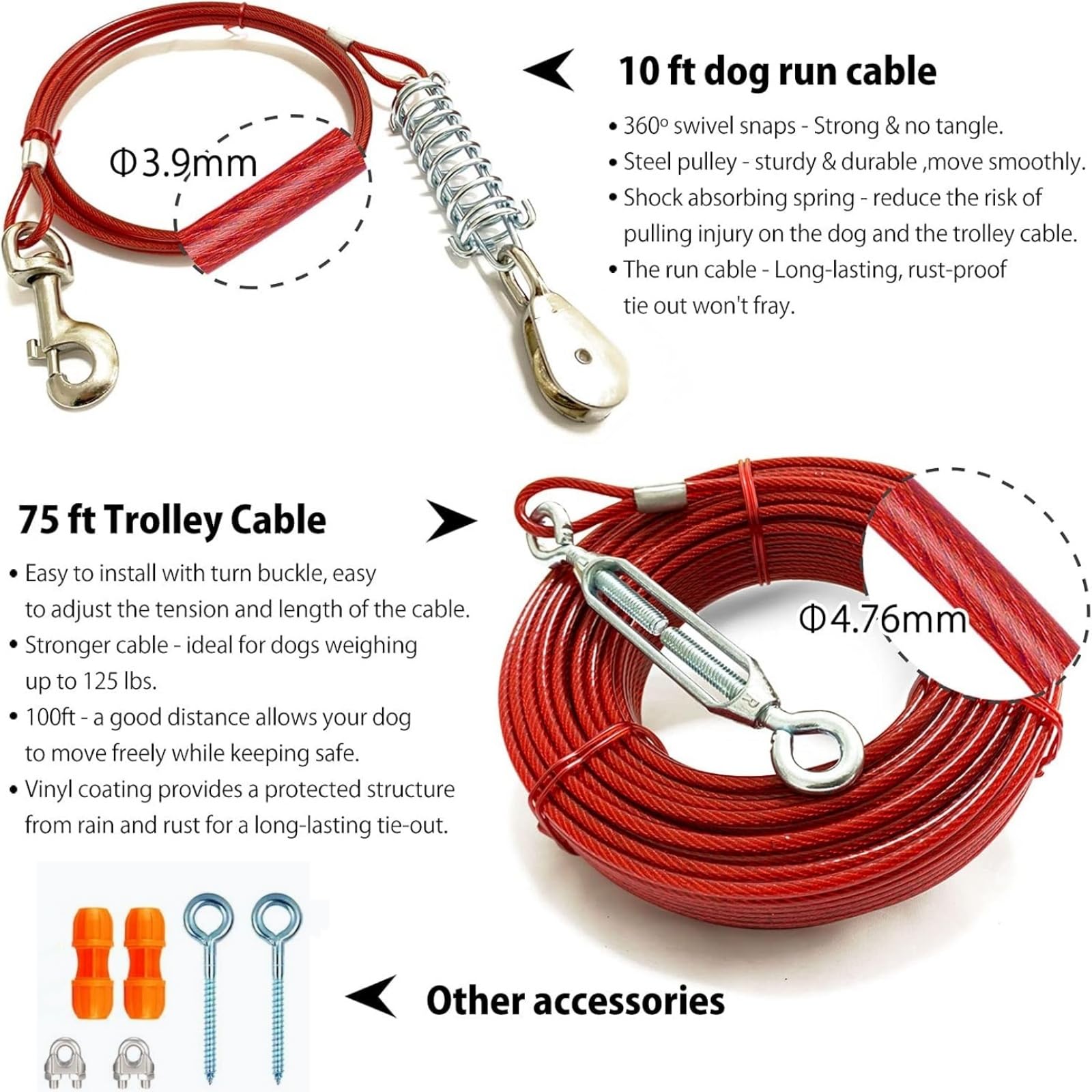 Pestairs weatherproof-dog-trolley-system example shows reliable outdoor use in rain or sun.