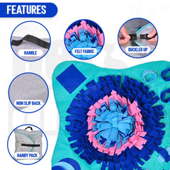 PET ARENA Snuffle Mat close-up hides treats to stimulate scent and curiosity.