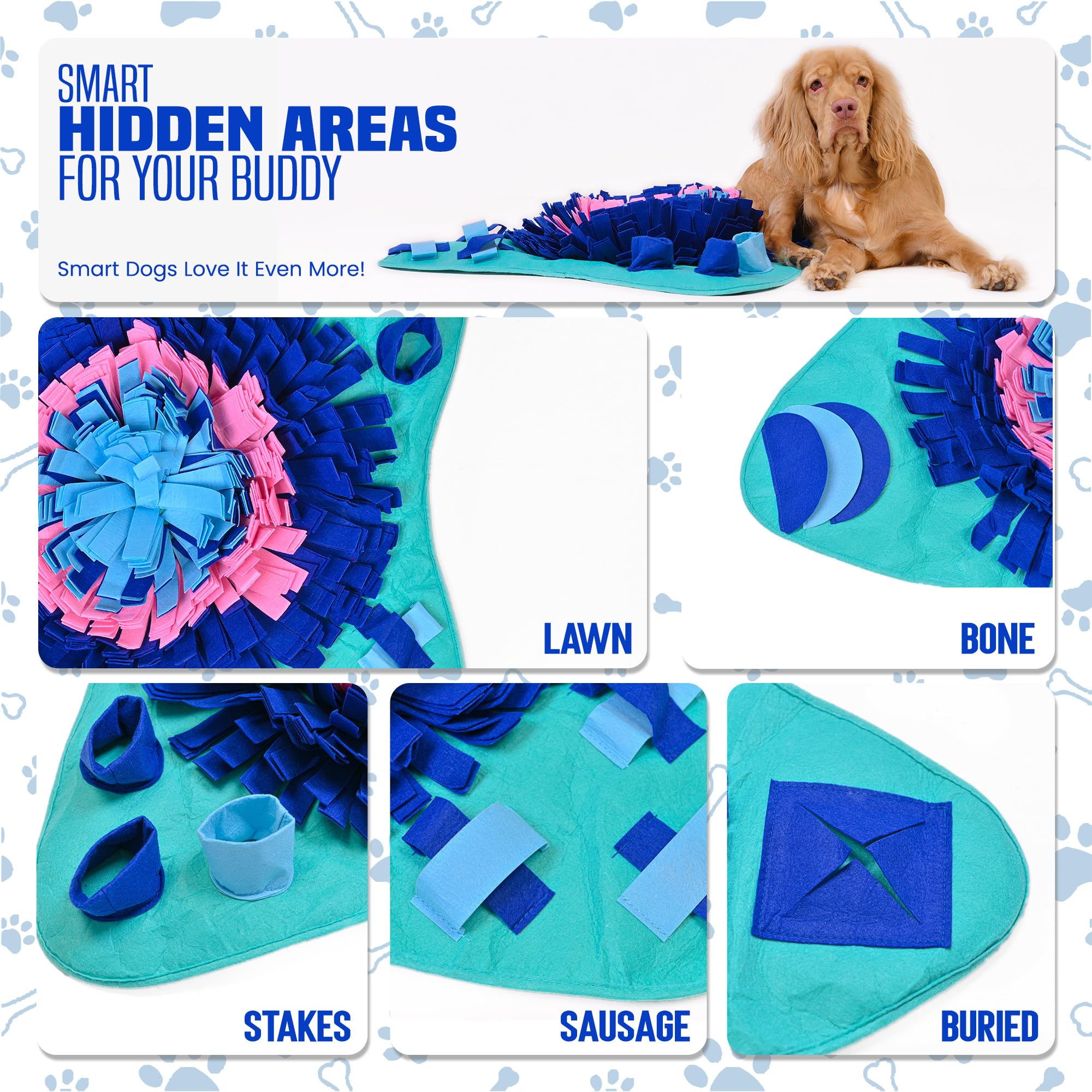 PET ARENA Snuffle Mat folds for travel and easy storage.
