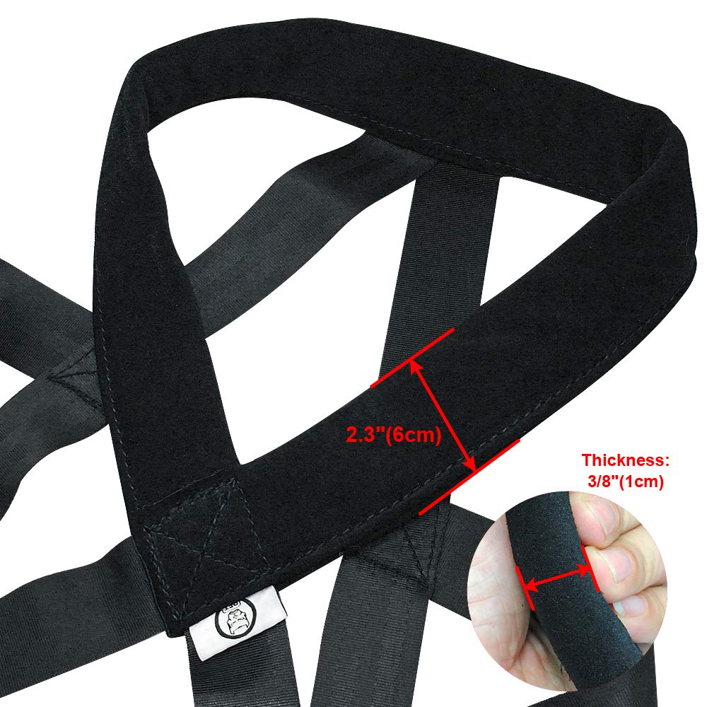 PET ARTIST dog sled harness chest padding enhances safety during pulls.