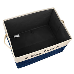 PET ARTIST dog toy basket side handles facilitates quick relocation around the house.