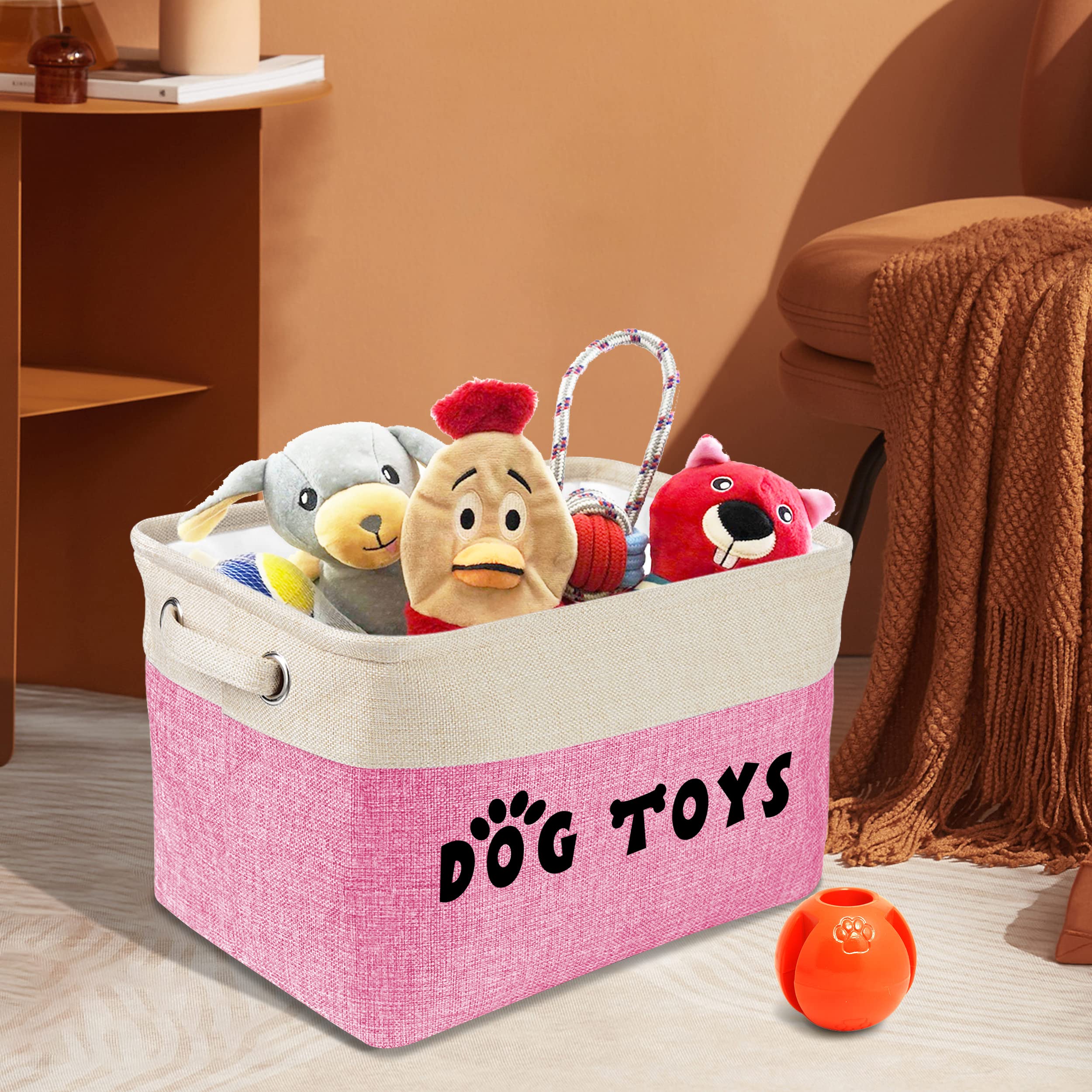 PET ARTIST dog toy bin large capacity demonstrates organized playroom convenience.