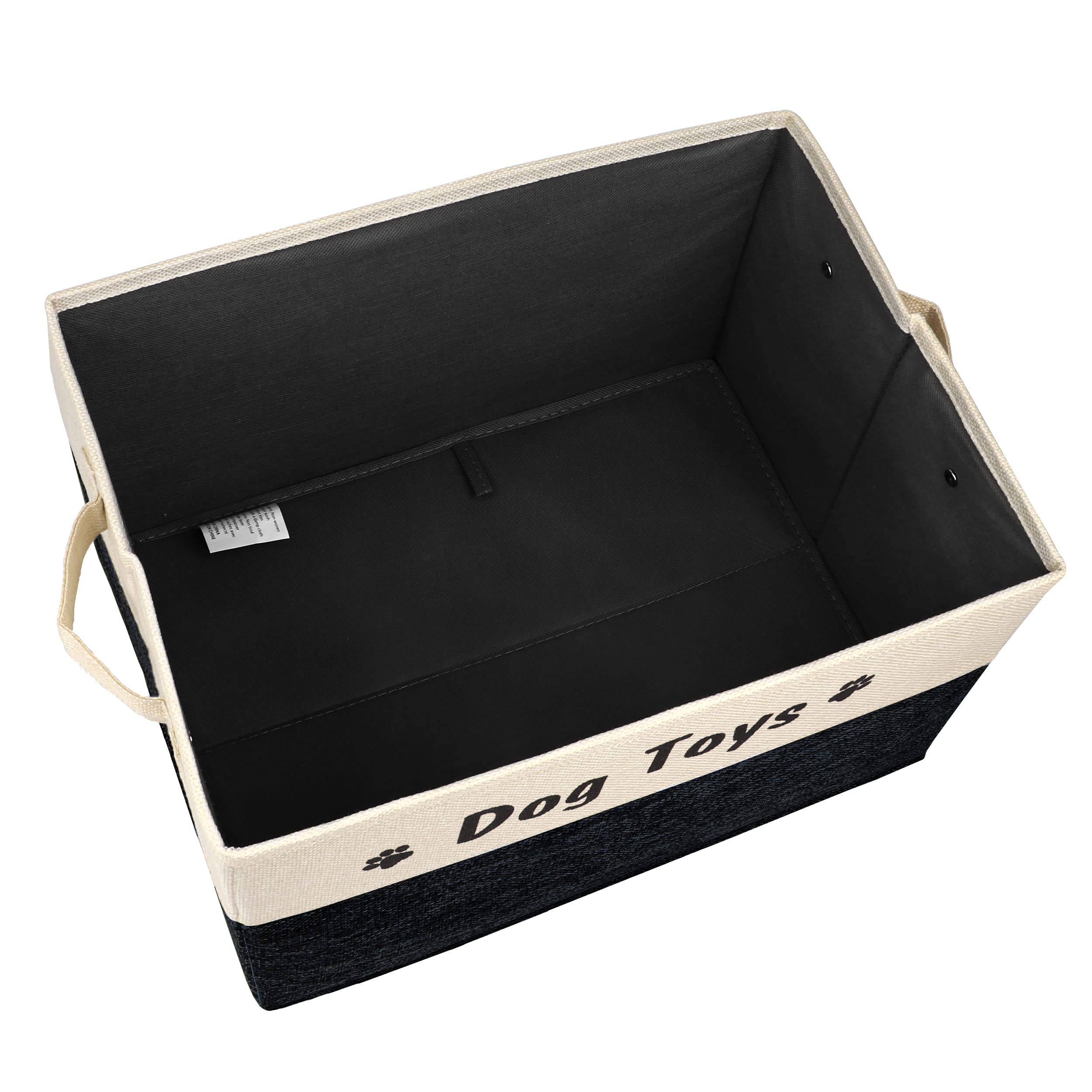 PET ARTIST dog toy bin open with stand demonstrates easy access to toys.