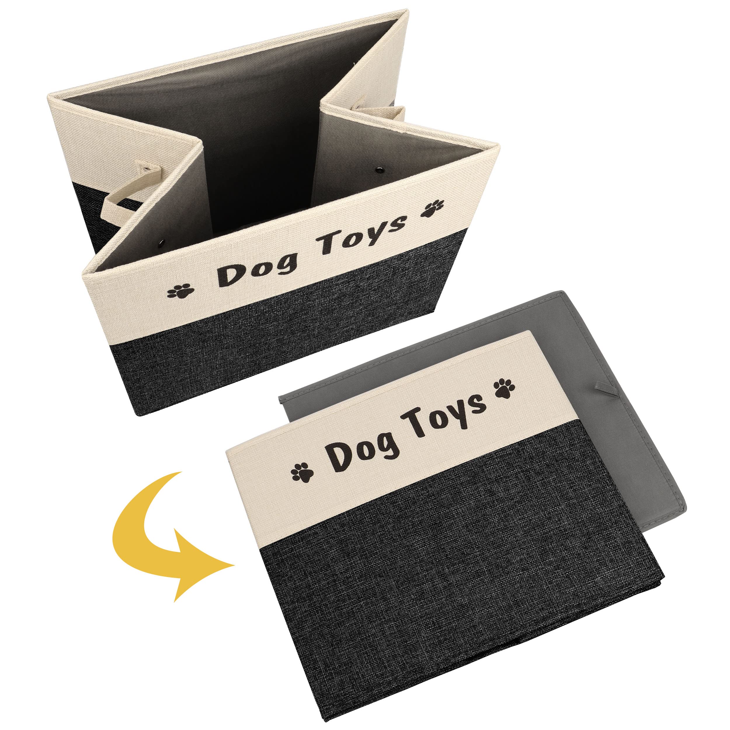 PET ARTIST easy-clean dog toy basket being wiped down for maintenance.