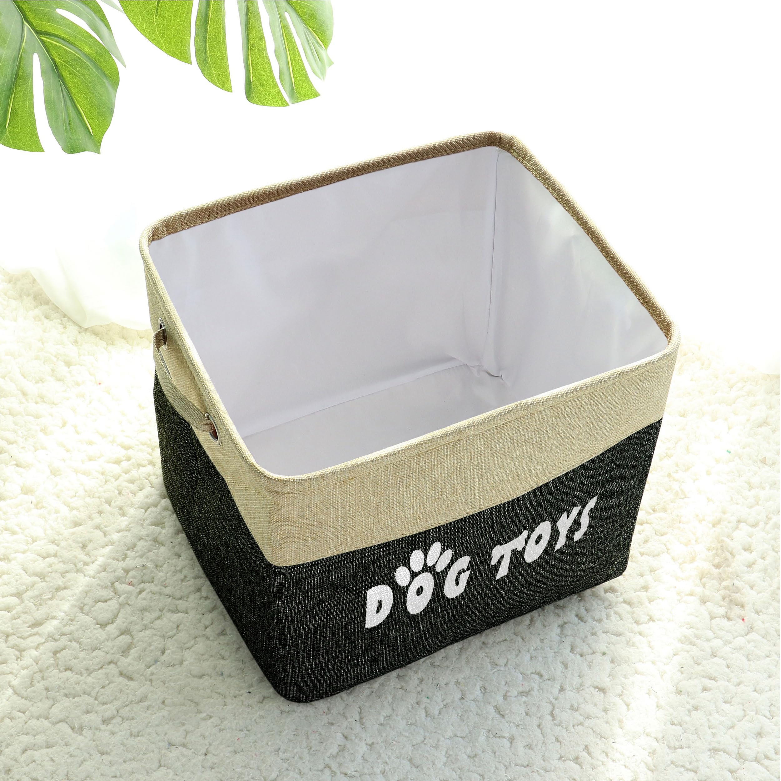 PET ARTIST large dog toy basket black material closeup emphasizes durable easy-clean surface