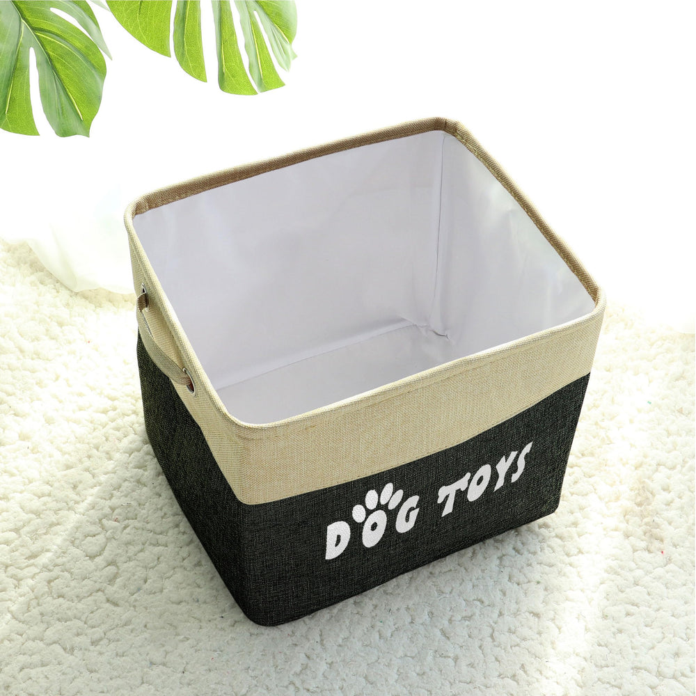 PET ARTIST large dog toy basket black material closeup emphasizes durable easy-clean surface