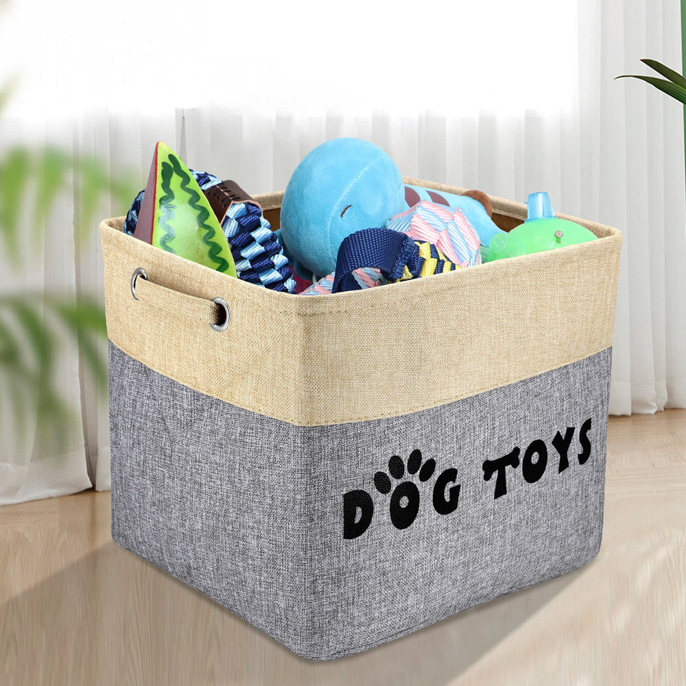 PET ARTIST large dog toy basket side view shows sturdy design